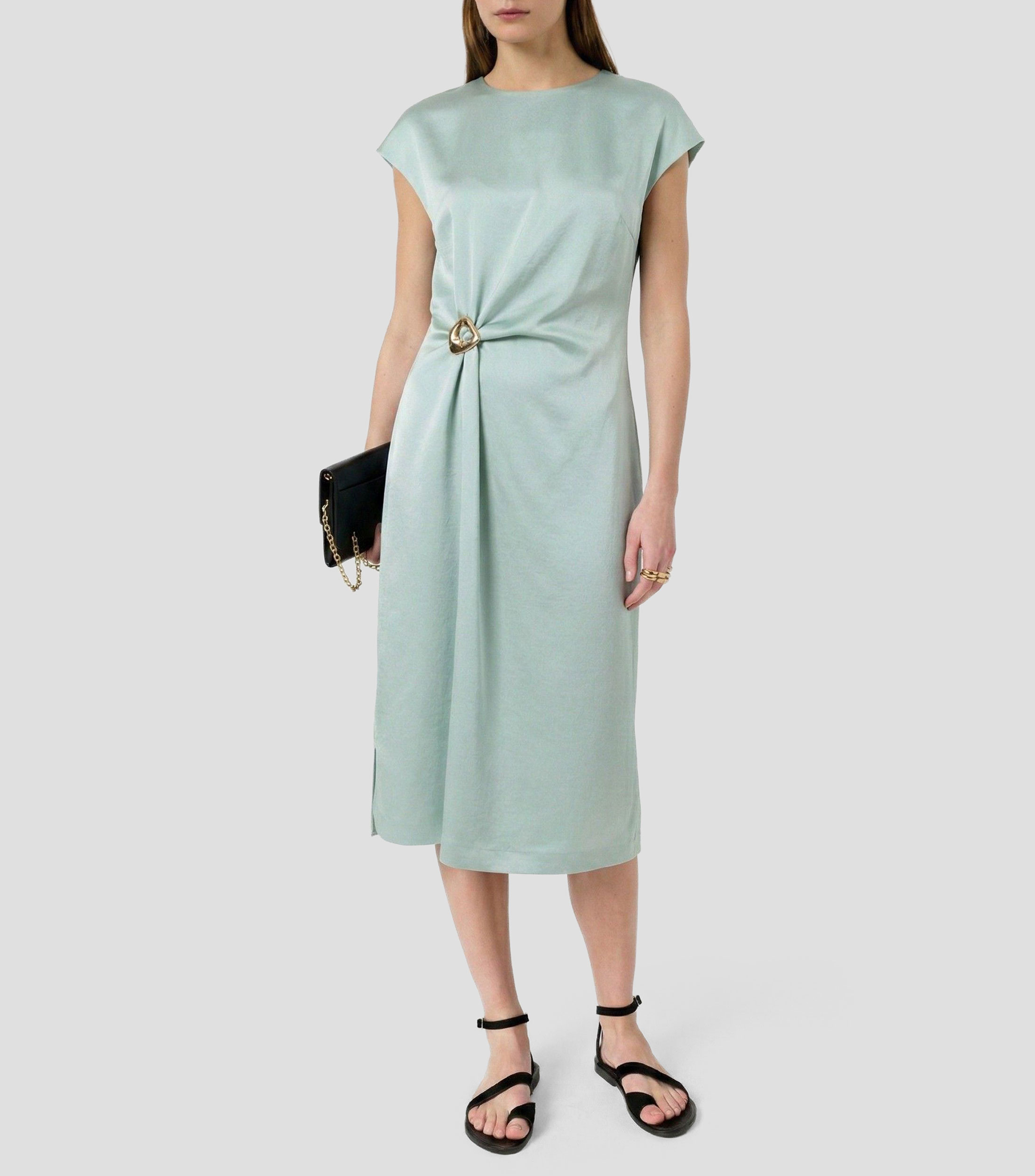 Vestido formal midi liso Rialya Mujer